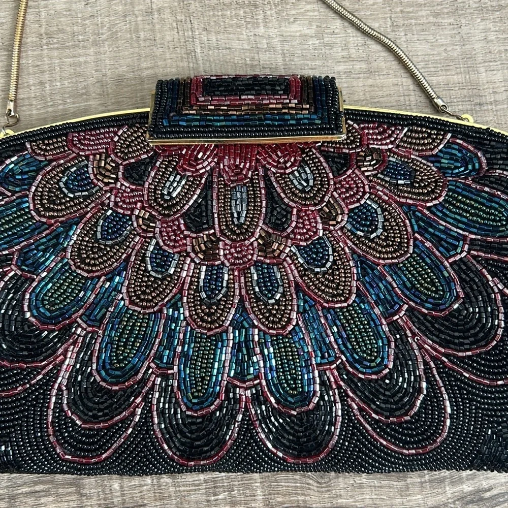 Vintage Mid Century beaded bag - Picture 2 of 10
